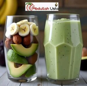 Bademli Muz Avokado Smoothie de tarifi