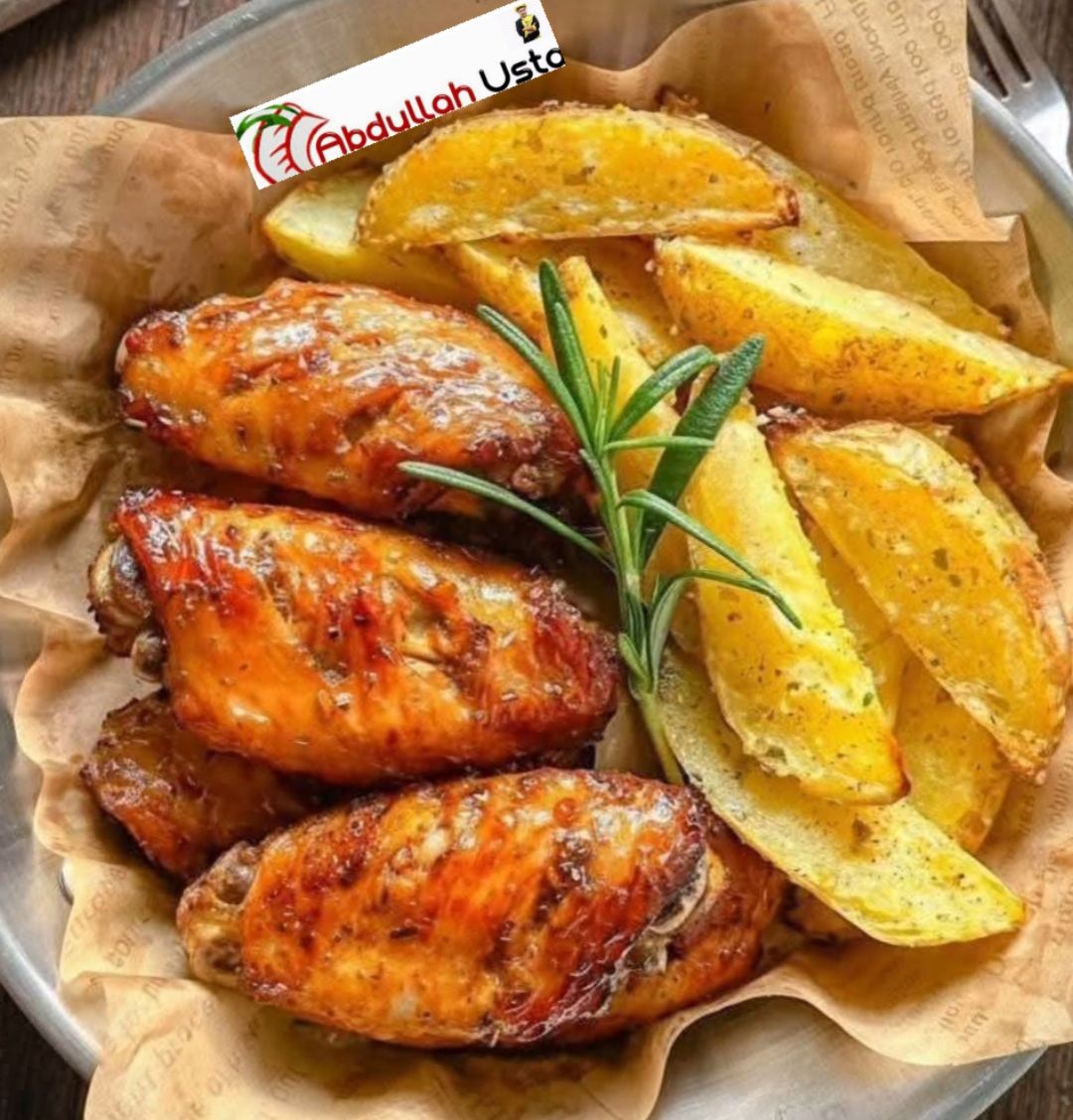 BARBEKÜ SOSLU TAVUK KANAT IZGARA VE AYVA DİLİMİ PATATES TARİFİ | Şef Abdullah Usta’dan Pratik ve Nefis Lezzet