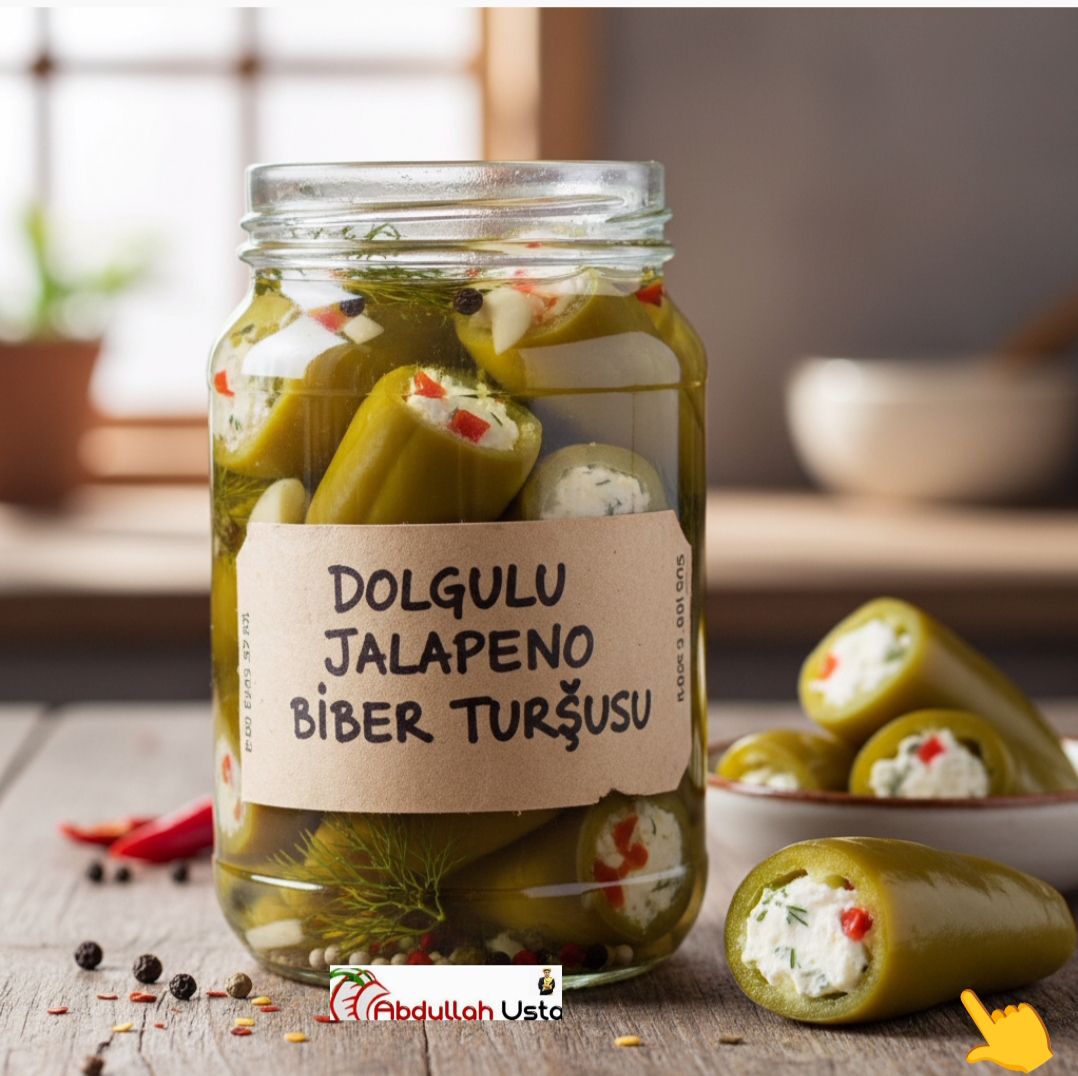 DOLGULU JALAPENO BİBER TURŞUSU TARİFİ | Şef Abdullah Usta’dan Peynir Dolgulu Acı Jalapeno Lezzeti